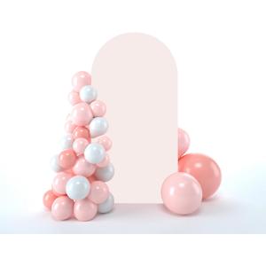 bricia Wedding Arch Backdrop Stand Cover, 5FT Double Sided Stretchy Arch Cover Fitted Wedding Birthday Party Banquet Decoration (Blush Pink)