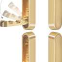 4PCS Foldable Gold Wall Hooks, Heavy Duty Zinc Alloy Folding Wall Hooks, Folding Hidden Coat Hooks Wall Mount Bathroom Foldable Towel Hooks for Hanging Clothes, Bags, Hats, Bathrobes, Keys etc (Gold)