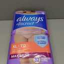 Always Discreet Adult Incontinence Underwear for Women and Postpartum Underwear, Extra Large, Up to 100% Bladder Leak Protection, 64 Count (2 Packs of 32)