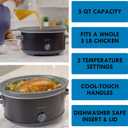 Kenmore 5 Quart Slow Cooker - Crock pot with Programmable Settings,Digital Controls, Large Capacity for Family Meals, Dishwasher-Safe Stoneware, Warm Rice & Sous Vide Stew