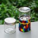 Electric Grinder, Small Spice Grinder Electric Grinders Mini Size 2inx3.5inches with 2pcs 1.7oz/50ml Glass Jar Rechargeable Automatic Small Grinder