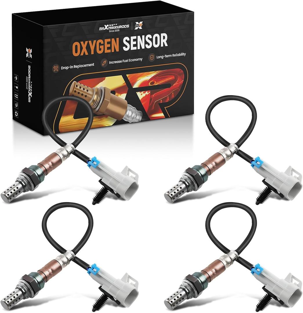 maXpeedingrods 4Pcs Oxygen O2 Sensor 234-4668 Air Fuel Ratio for Chevy Avalanche Corvette Equinox HHR Silverado Tahoe, for GMC Sierra Yukon Acadia, for Buick Escalade Enclave, Upstream Downstream
