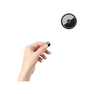 1pcs Only 0.9 inch Hidden Camera with Audio/Video Mini Small Spy Home Indoor Night Vision Motion Detection Baby Monitor Wireless Outdoor Nanny WiFi espias Security Secret (1, Black, mini)