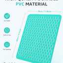 Bligli Mesh Sink Mat, 15.7 x 11.8inch Sink Prtector Mats for Kitchen Sinks, PVC Eco-Friendly Sink Protectors for Bottom of Sink, Fast Draining, Easy Cleaning, Clear Green