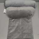 HOMBYS Neck Pillow for Recliner, Headrest Pillow Support Head Neck & Shoulder, Adjustable Neck Pillow with Soft Plush Fabric and Supportive Filling,Design for Recliner Sofa Armchair, Gray (15.7"x8"x3", Grey Blue)