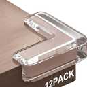 Corner Protectors, 12 Pack, Baby Proofing Corner Guards, Clear and Transparent Corner Bumper & Edge Cushion for Furniture, Table, Cabinet Sharp Corner & Edge, Baby Safety Material (L-Shaped)