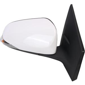 White Passenger Side Mirror fits for Toyota Corolla 2014-2018 TO1321295 Power Heated Manual Foldable Turn Signal Light Paint White PTM 7 PIN Right 87910-02D70
