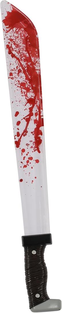 24" Plastic Bloody Machete Costume Accessory