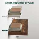 12 Inch Deep Floating Shelves Brown, 55 Inch Long, 2" Thick Floating Shelves for Wall, Hidden Bracket, Scratch-Resistant Wood Grain for Bedroom Bathroom Kitchen, Coffee Bar, Bookshelf, 55"x 11.6"-Pack of 2