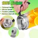 Mason Jar Pour Spout Lid Stainless Steel with Handle, Wide Mouth Pour Spout Flip Cap Lids for Mason Jars, Anticracking Leak Proof Seal Cover Airtight for Drinking Salad Dressing & Food Storing(4PCS)
