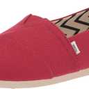 TOMS Women'sAlpargata Slip On Flats (9, Red)