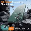 Magnetic for iPhone 17 Case, [Matte Solid Color] [Full Camera Protection] Protective Case for iPhone 17 - Deep Green