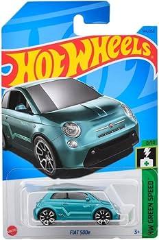 Pack Of 3 Hot Wheels Cars (Surfin' School Bus, Dodge Van, Fiat 500e)