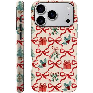 DAIZAG Case Compatible with iPhone 17 Pro,Fit Shockproof Cover for Women Girls,Christmas Tree Ribbon Bow