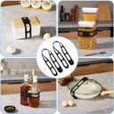 10 x Silicone Latch Strap for Slow Cooker Lid, Pot & Food Storage - 2-Pack Black, Reusable Universal Lid Lock & Adjustable Silicone Straps for Cooking