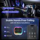 Syncwire Bluetooth 5.4 Receiver 3.5mm Aux Car Adapter Bluetooth Receiver Car Kit with Coiled Cable [Large Mic Noise Cancellation] [Hands-Free Calling] [HiFi Deep Bass] [Colorful Light Switch]