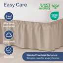 Wrap Around Dust Ruffle Bed Skirt - Wheat - for Queen Size Beds w/ 12 Inch Drop - Easy Fit Elastic Strap - Adjustable Pleated Bedskirt w/Brushed Fabric - Wrinkle Free - for Women, Men, Kids & Teens