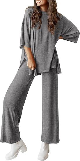 PRETTYGARDEN Two Piece Sets For Women Summer Fashion Lounge Matching Set 2025 Travel Vacation Airport Outfits Clothing, Size L