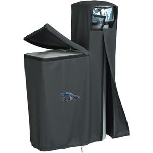 Santiano Water Softener Cover - All-Season Use,900D waterproof OxfordShield Your Outdoor Water Softener!Transparent Window Design,Dustproof, Waterproof, Sun Protection,(64x40x16 Inches, Black) .