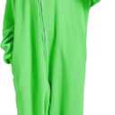 Adult Astronaut Onesie Costume Pajamas Cartoon Onesie Halloween Sleepwear Zipper Jumpsuit (Green)