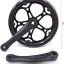 Durable Bike Crank Arm Set with Square Taper Spindle, Ideal for City Folding Bicycles. Enhances Cycling Performance with Smooth Shifting.