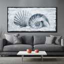 Coastal Seashell Beach Canvas Wall Art Pictures for Living Room 24"x48"