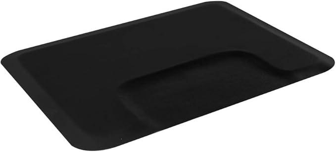 3'x 4' Anti Fatigue Salon Mat for Hair Stylist,1/2" Thick Comfort Beauty Salon Floor Mat,Barber Shop Salon Chair Mats,with Square Cutout,for Barbershop Beauty Spa Hairdressing (Black-A, 3'x 4')