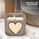 2 x Scented Candles - Self-Custom Votive Candles - Long Burn Decorative Candles in Reusable Containers - Soy Wax Natural Candlelight for Aromatherapy Spa - Home Decoration - Grey
