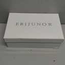 ERIJUNOR Women Comfortable Mid Heel Ankle Strappy Dress Pumps Pointed Toe Satin Wedding Evening Party Shoes (7, Hot Pink)