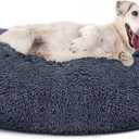 MIXJOY Orthopedic Dog Bed Comfortable Donut Cuddler Round Pet Beds Ultra Soft Washable Dog and Cat Cushion Bed (20''/23''/30'') (30'', Grey-Blue)