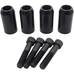 Black 2pcs Motorcycle Crash Bar Guard Ball Engine Guard Collision Protector Lever Head Fit for Harley