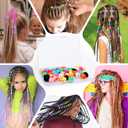 Vodolo Silicone Hair Beads for Kids Girls,Silicone Beads for Hair Braids,Large