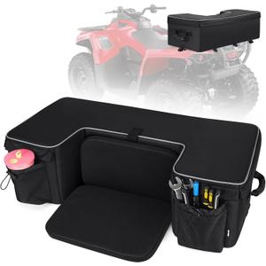 Benlari ATV Storage Bag 61L Waterproof 4 Wheeler Cargo Bag Widened Thickened Removable Cushion ATV Rear Seat Gear Bag for Passenger Compatible with Polaris Sportsman Scrambler FourTrax Outlander, 61 liters