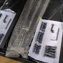 Raynesys Counter Height Bar Stools Set of 2, 24" Barstools for Kitchen Countertop, Faux Leather Counter Stools with Thick Square Seats & Sturdy Metal Base, Simple Assembly, Black