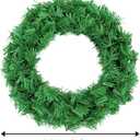 Artificial Christmas Wreath, Green Christmas Wreath16 Inch Canadian Pine Artificial Christmas Wreath Gifts for Christmas Party Decor, Front Door Wreath, Unlit, Pack of 4 (3, Green 16inch)