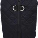 Gooby Fashion Vest Dog Jacket - Black, X-Large - Warm Zip Up Bomber Vest with Dual D Ring Leash - Winter Water Resistant Small Dog Sweater
