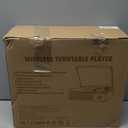 Bluetooth Vinyl Record Player,3-Speed Turntable with Stereo Speakers Vintage Phonograph Record Player, with RCA Line Out AUX in Headphone Jack Coffee Wood