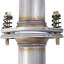 Exhaust Flange,Car Accessories,1.75" 2" 2.25" 2.5" Exhaust Flex Spring Flanges,Exhausts Flange Spring Joint with Bolt and Gasket,Automotive Replacement,Suitable for Cars Trucks SUVs (2.5")