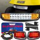 EZGO LED Headlight Taillight Kit for TXT 1996-2013 Carts, 12V Golf Cart LED Light Bar Kit with Wiring Harness Switch, High-Brightness Street Legal Light Kit