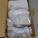 Giant bean 36pcs Wooden Dollhouse Furniture Set 5 Rooms 4 Family Dolls, Wood and Plastic Blue Dollhouse Accessories, Pretend Play Furniture Toys Christmas Birthday Gift for Boys Girls Kids Toddlers 3+