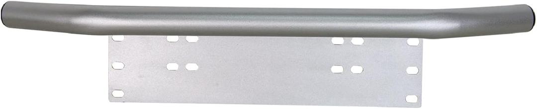 SKYWORLD 22.8 inch Bull Bar Aluminum Alloy Front Bumper License Plate Mount Bracket Holder for Daytime Running Light Offroad LED Light Bar,Silver