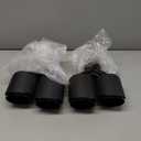 LCGP 2 Pack Carbon Fiber Exhaust Tip 2.5" Inlet to Dual 3.5" Outlet 9.8" Long Black Stainless Steel Y Pipe Tailpipe tip