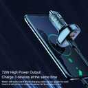 ACECAR 58.5W Car Charger 4-Port USB C & USB-A Car Charger Adapter PD/QC Multi Port Fast Charging Cigarette Lighter Adapter for iPhone 16/15/14 Pro Max, Samsung S24/S23/S22, iPad, Android (AAC)