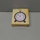 TIMESS Vintage Analog Alarm Clock, 4.3" Silent Non-Ticking Quartz Desk Clock with Roman Numerals, Battery Operated Table Clock for Bedroom, Living Room, Office, or Gift (Brown)