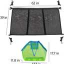 Heavy Duty Pool Storage Bag Kit, Floating Mesh Organizer for Pool Toys, Noodles, Floats and Swim Gear, Outdoor Storage