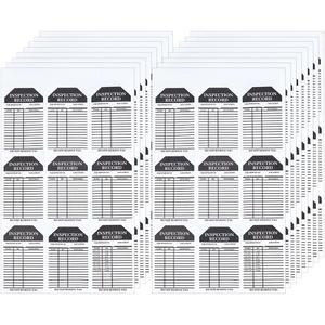 PH PandaHall Pack of 200 Adhesive Inspection Record Labels, 5"x3" Black Paper Inspection Tags Daily Inspection Safety Stickers for Ladder Maintenance Equipment Safety Record