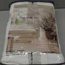 Beige White Pinch Pleated Full Blackout Curtains 2 Panels Set Linen Room Darkening 100% Black Out Window Curtains 96 Inch for Living Room Bedroom Thermal Insulated Pinch Pleat Drapes with Hooks Rings