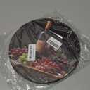 Gas Stove Burner Covers,Set of 4,Covers for Electric Stovetop Kitchen,8 Inches and 10 Inches, Red Wine And Grapes