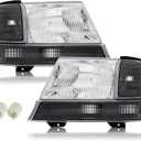 Headlight Assembly Compatible with 1998 1999 2000 Ford Ranger Pickup Truck