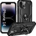 ADDIT i Phone 14 Case, for iPhone 14 Case,with Kickstand Ring,Adjustable Stand,Military Grade,Heavy Duty Protection,Shockproof,Anti-Fingerprint,Support Magnet Car Mount,Black